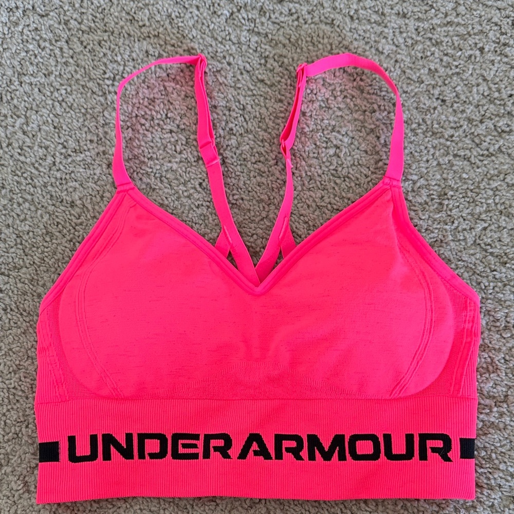 Under Armour Neon Pink Sports Bra